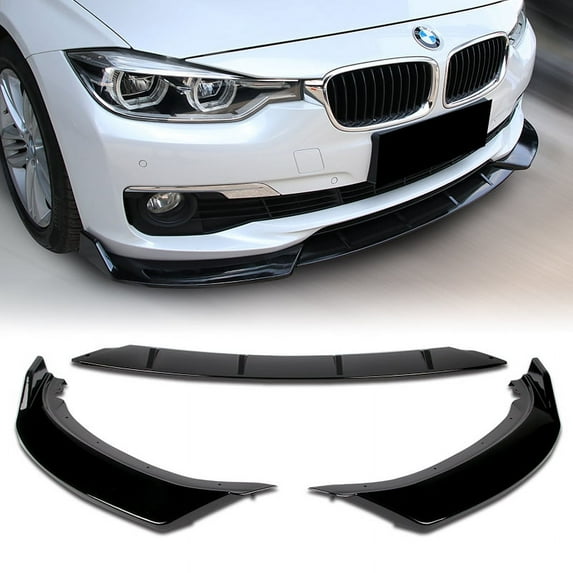 Stay Tuned Performance For 16-19 BMW 320i 328i 330i F30 F35 Painted Black Front Bumper Body Kit Lip 3PC