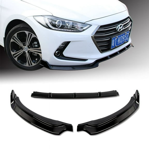 Stay Tuned Performance For 17-18 Hyundai Elantra Painted Black Front Bumper Body Kit Spoiler Lip 3PCS