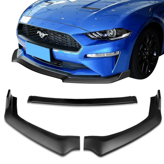 Stay Tuned Performance For 18-20 Ford Mustang Matt Black GT-Style Front Bumper Splitter Spoiler Lip Kit