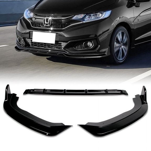 Stay Tuned Performance For 18-21 Honda Fit Painted Black JDM Front Bumper Body Kit Spoiler Lip 3PCS