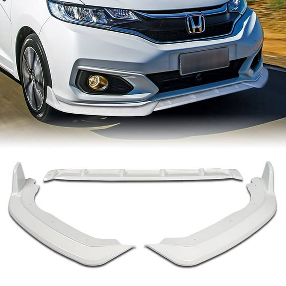 Stay Tuned Performance For 18-21 Honda Fit Painted White JDM Front Bumper Body Kit Spoiler Lip 3PCS