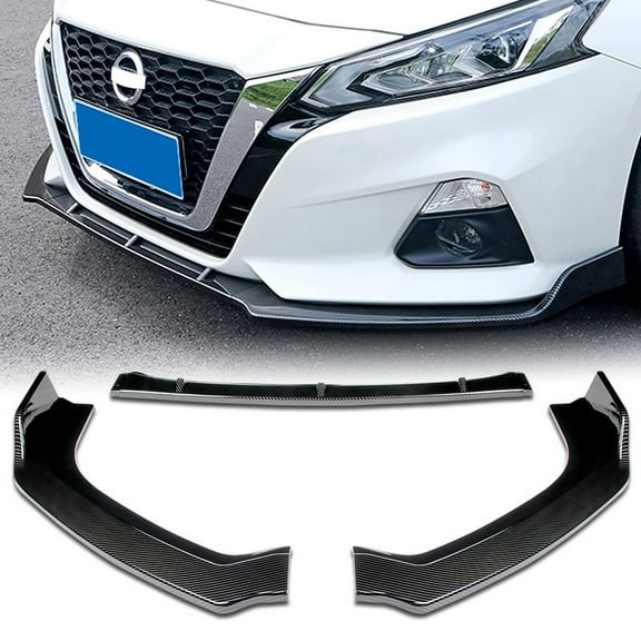 Stay Tuned Performance For 19-22 Nissan Altima Sedan Carbon Look Front Bumper Body Kit Spoiler Lip 3PCS