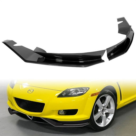 Stay Tuned Performance For 2004-2008 Mazda RX8 RX-8 MS-Style Carbon Look Front Bumper Spoiler Lip 2pcs