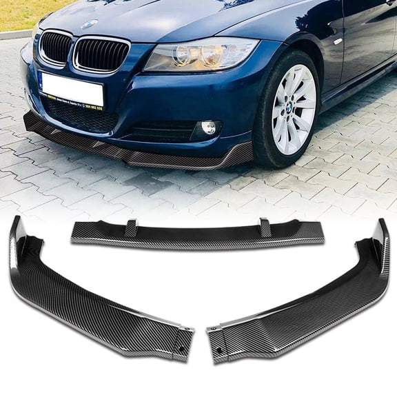 Stay Tuned Performance For 2006-2008 BMW E90 E91 3-Series H-Style Carbon Look Front Bumper Spoiler Lip