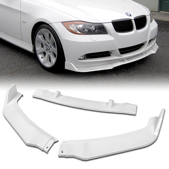 Stay Tuned Performance For 2006-2008 BMW E90 E91 3-Series Painted White Front Bumper Body Spoiler Lip