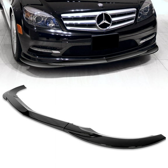 Stay Tuned Performance For 2008-2011 Mercedes C-Class Sport W204 Painted Black Front Bumper Spoiler Lip