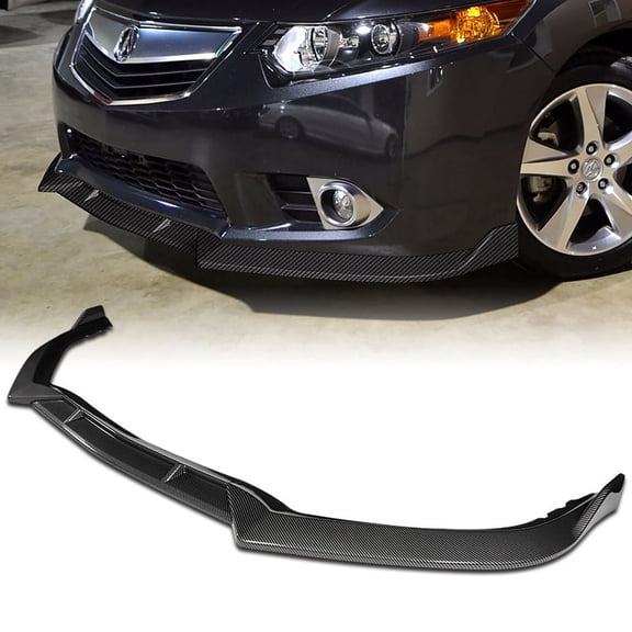 Stay Tuned Performance For 2011-2014 Acura TSX Carbon Look Front Bumper Spoiler Splitter Lip STP-Style