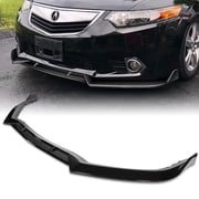 Stay Tuned Performance For 2011-2014 Acura TSX Painted Black Front Bumper Spoiler Splitter Lip STP-Style