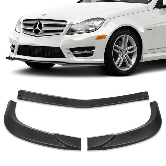 Stay Tuned Performance For 2011-2014 Mercedes C-Class Sport W204 Matt Black Front Bumper Spoiler Lip