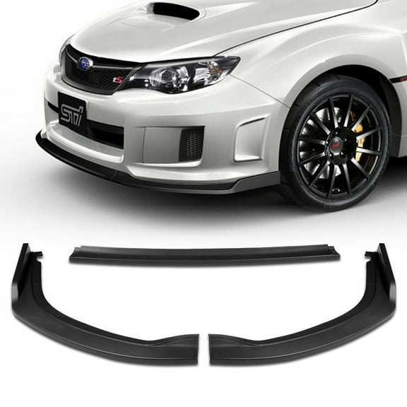 Stay Tuned Performance For 2011-2014 Subaru WRX STi CS2-Style JDM Unpainted Black Front Bumper Body Lip