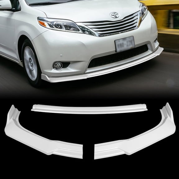 Stay Tuned Performance For 2011-2015 Toyota Sienna MP-Style Painted White Front Bumper Body Spoiler Lip
