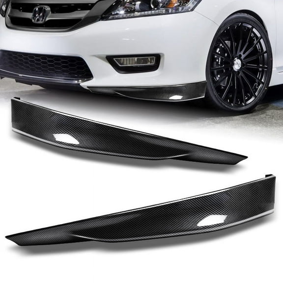 Stay Tuned Performance For 2013-2015 Honda Accord 4DR Carbon Style Front Bumper Splitter Lip HFP-Style