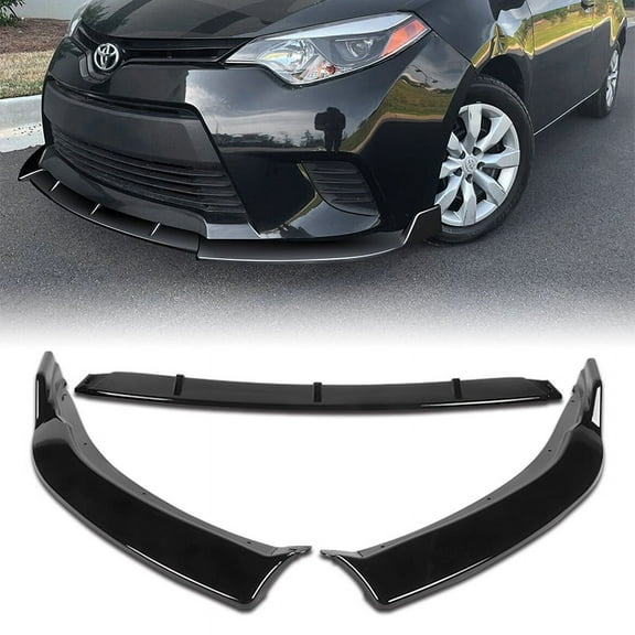 Stay Tuned Performance For 2014-2016 Toyota Corolla Base LE Painted Black Front Bumper Body Spoiler Lip