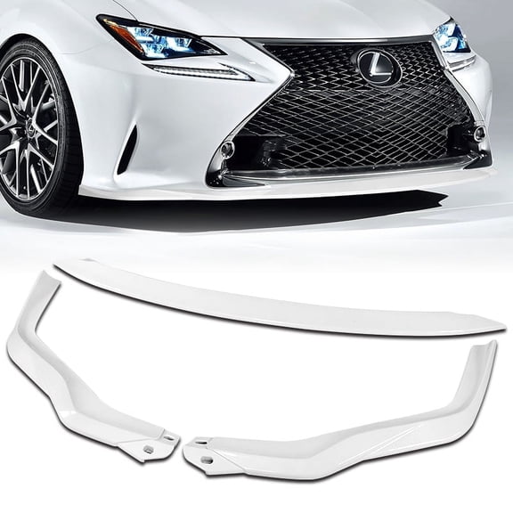 Stay Tuned Performance For 2015-2018 Lexus RC300 RC350 Painted White Front Bumper Spoiler Lip AG-Style
