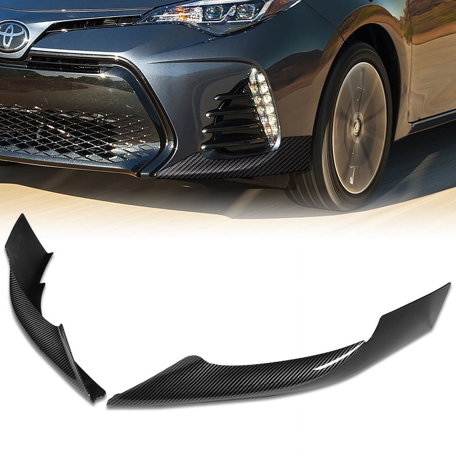Stay Tuned Performance For 2017-2019 Toyota Corolla SE XSE Carbon Painted Front Bumper Side Aprons Lip