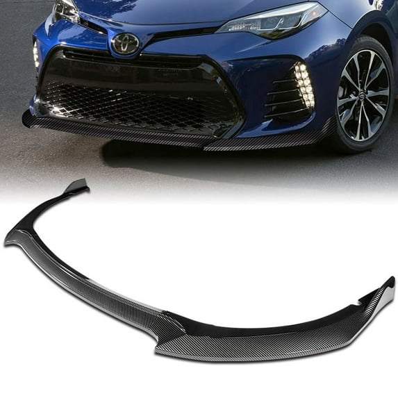Stay Tuned Performance For 2017-2019 Toyota Corolla SE XSE Carbon Painted Front Bumper Spoiler Lip GT-Style