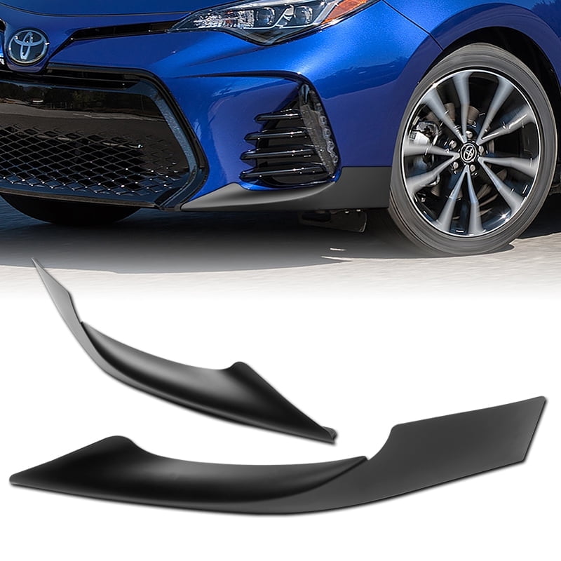 Stay Tuned Performance For 2017-2019 Toyota Corolla SE XSE Matt Black Front Bumper Side Aprons Lip 2pcs