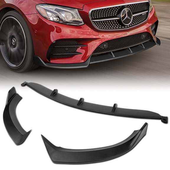 Stay Tuned Performance For 2017-2020 Mercedes E-Class W213 Matt Black Front Bumper Spoiler Splitter Lip