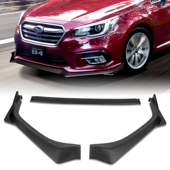 Stay Tuned Performance For 2018-2020 Subaru Legacy STi-Style JDM Matt Black Front Bumper Body Kit Lip