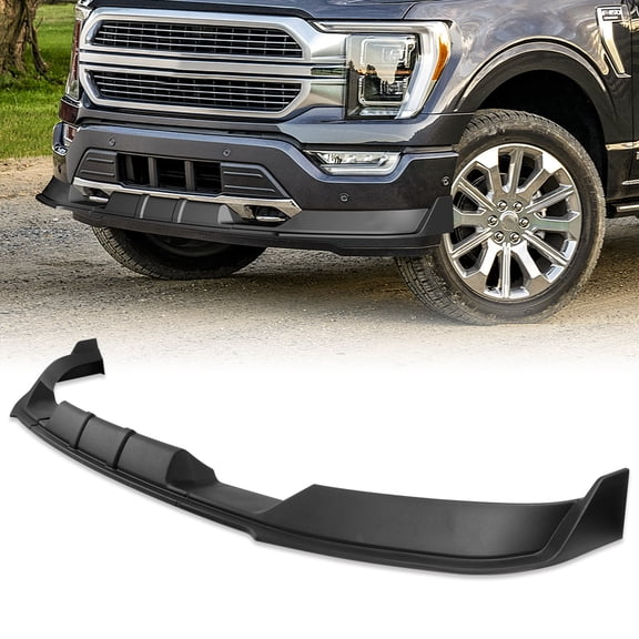 Stay Tuned Performance For 2021 2022 2023 Ford F-150 F150 Truck Black Front Bumper Lip Splitter Spoiler STP-Style 3PCS