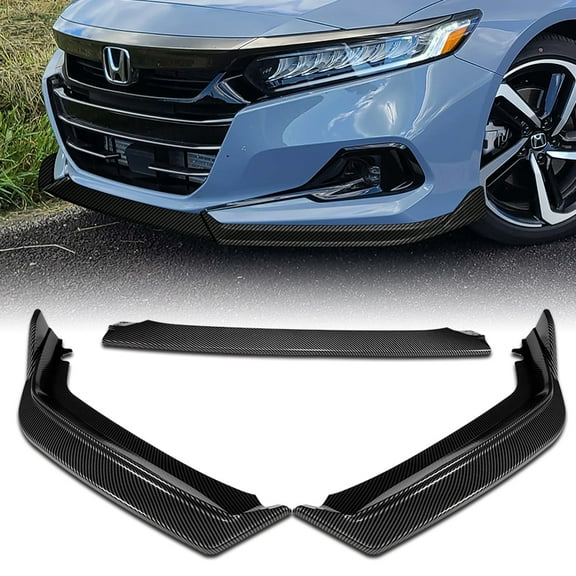 Stay Tuned Performance For 2021-2022 Honda Accord Sedan Carbon Style Front Bumper Spoiler Splitter Lip