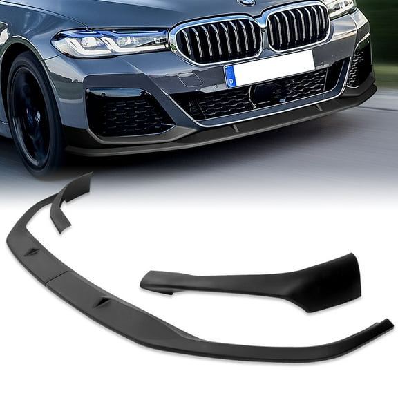 Stay Tuned Performance For 2021-2023 BMW 5-Series G30 M-Sport Matt Black Front Lower Bumper Spoiler Lip