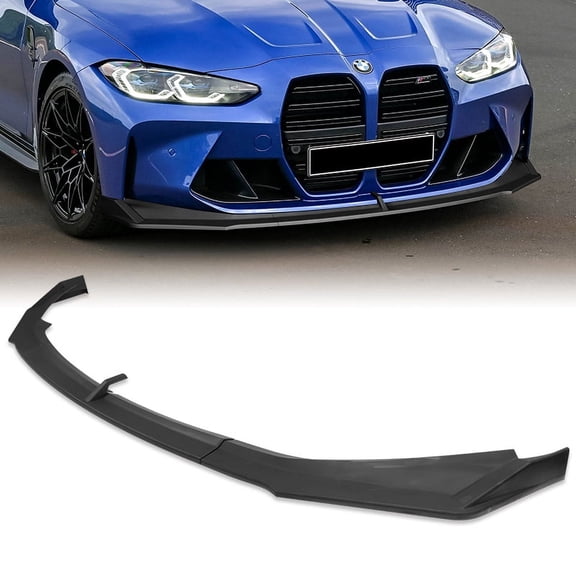 Stay Tuned Performance For 2021-2024 BMW M3 M4 G80 G82 G83 Matt Black Front Bumper Lip Spoiler Splitter CSL-Style