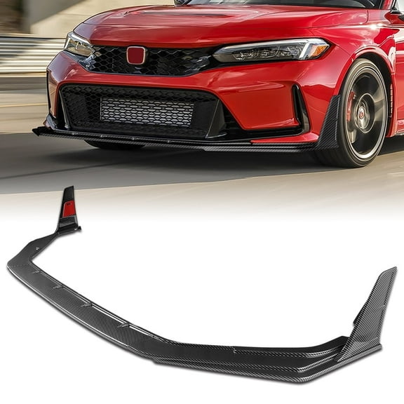 Stay Tuned Performance For 2023-2026 Honda Civic Type-R FL5 Carbon Painted Front Bumper Lip Spoiler TR-Style