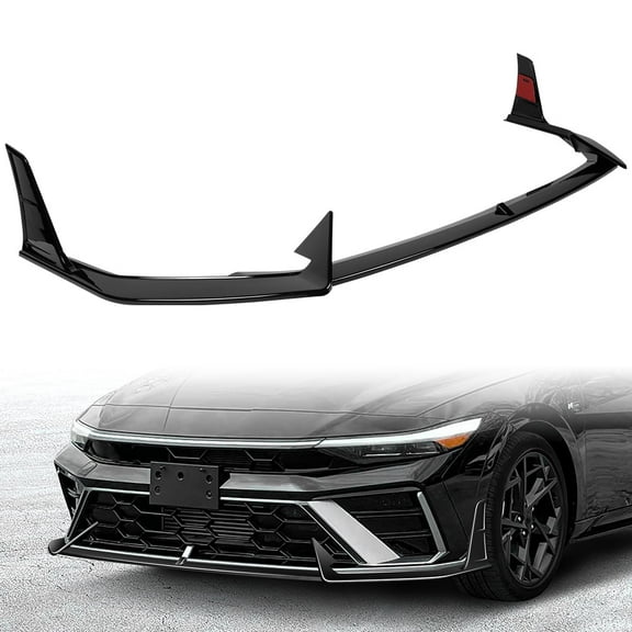 Stay Tuned Performance For 2024-2025 Hyundai Elantra N-Line Painted Black Front Bumper Lip Spoiler STP-Style