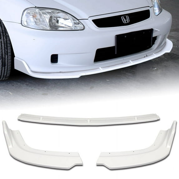 Stay Tuned Performance For 96-98 Honda Civic JDM CS-Style Painted White Front Bumper Body Lip Kit 3PCS