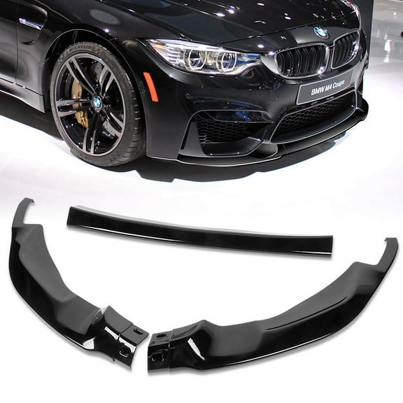 Stay Tuned Performance Front Bumper Body Lip For 2015-2019 BMW F80 F82 F83 M3 M4 GT-Style Painted Black