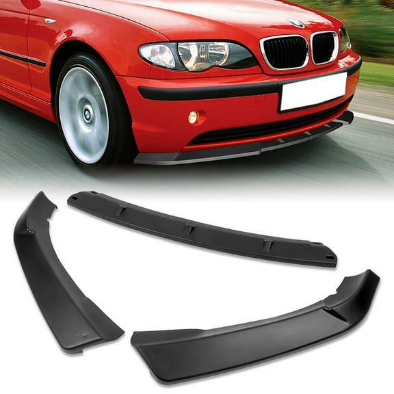 Stay Tuned Performance Front Bumper Body Spoiler Lip For 2002-2005 BMW 3-Series E46 Sedan Matt Black