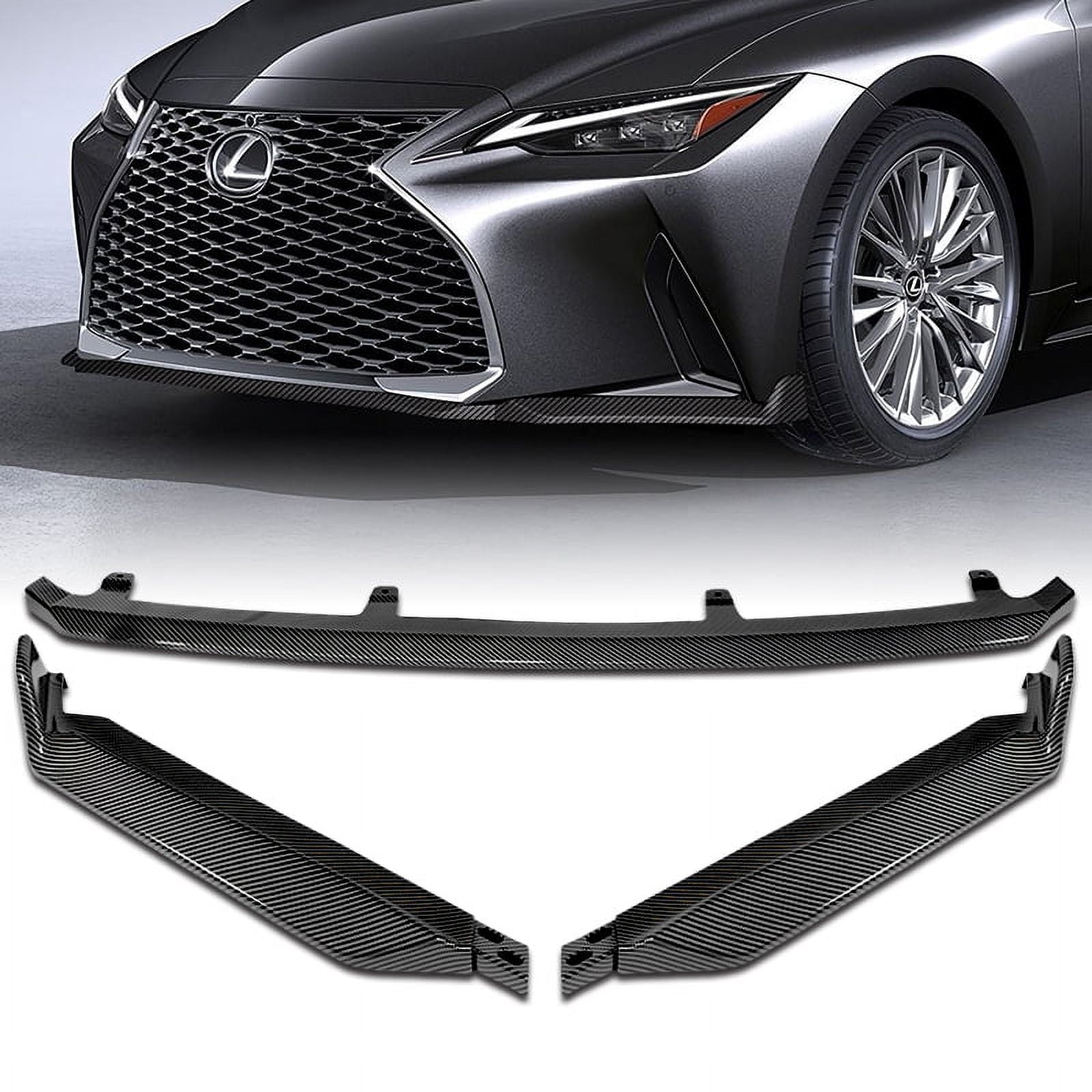 Stay Tuned Performance Front Bumper Lip 3pcs For 2021-2025 Lexus IS300 IS350 Base V-Style Carbon Look