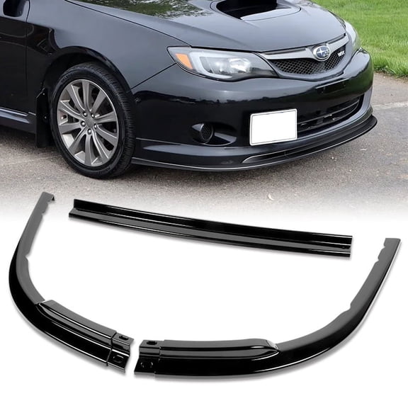 Stay Tuned Performance Front Bumper Lip For 2008-2010 Subaru Impreza WRX Premium CS-Style Painted Black