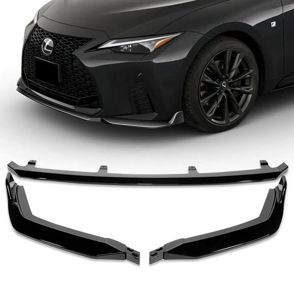 Stay Tuned Performance Front Bumper Lip For 2021-2025 Lexus IS350 IS500 F-Sport V-Style Painted Black