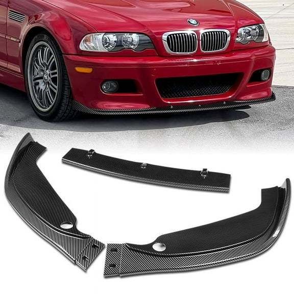 Stay Tuned Performance Front Bumper Splitter Spoiler Lip For 2001-2006 BMW E46 M3 H-Style Carbon Look