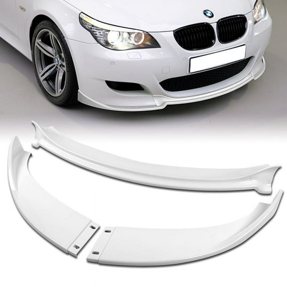Stay Tuned Performance Front Bumper Splitter Spoiler Lip For 2006-2010 BMW E60 M5 H-Style Painted White