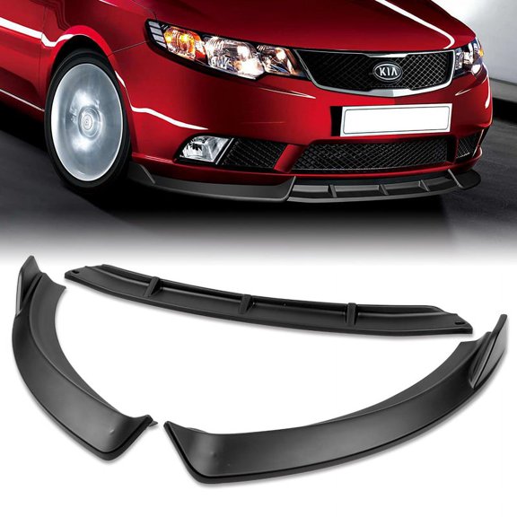 Stay Tuned Performance Front Bumper Splitter Spoiler Lip For 2010-2013 Kia Forte STP-Style Matt Black