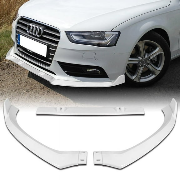 Stay Tuned Performance Front Bumper Splitter Spoiler Lip For 2013-2016 Audi A4 Quattro Painted White