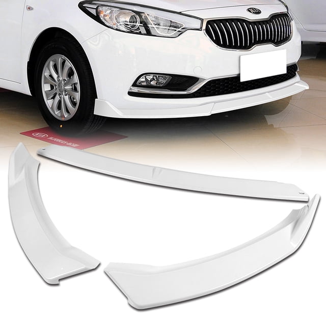 CS-Style Front Bumper Splitter Lip For 2015-2021 Subaru WRX STI – Painted Black, 3-Piece Spoiler Kit 7 thumbnail image