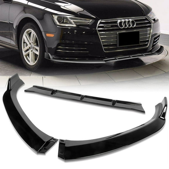Stay Tuned Performance Front Bumper Splitter Spoiler Lip For 2017-2018 Audi A4 B9 STP-Sty Painted Black