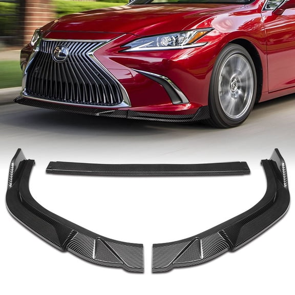 Stay Tuned Performance Front Bumper Splitter Spoiler Lip For 2019-2021 Lexus ES300H ES350 Carbon Look