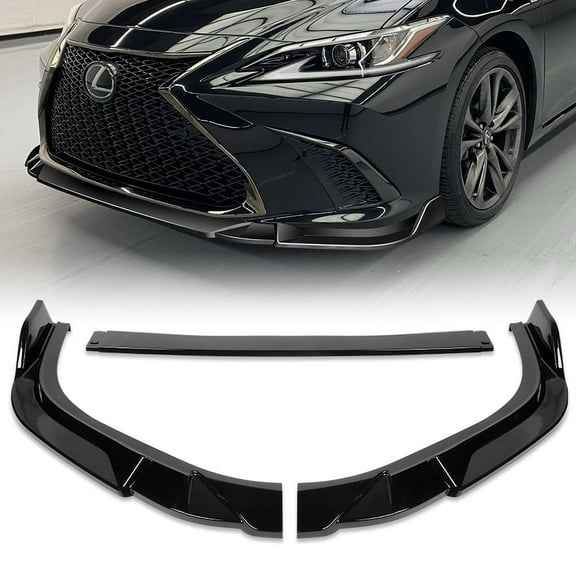 Stay Tuned Performance Front Bumper Splitter Spoiler Lip For 2019-2021 Lexus ES300H ES350 Painted Black