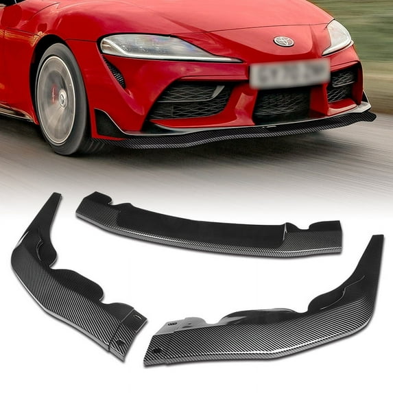 Stay Tuned Performance Front Bumper Splitter Spoiler Lip For 2019-2026 Toyota Supra A90 Carbon Painted