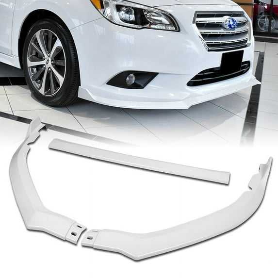 Stay Tuned Performance Front Bumper Spoiler Lip For 2015-2017 Subaru Legacy STi-Style JDM Painted White