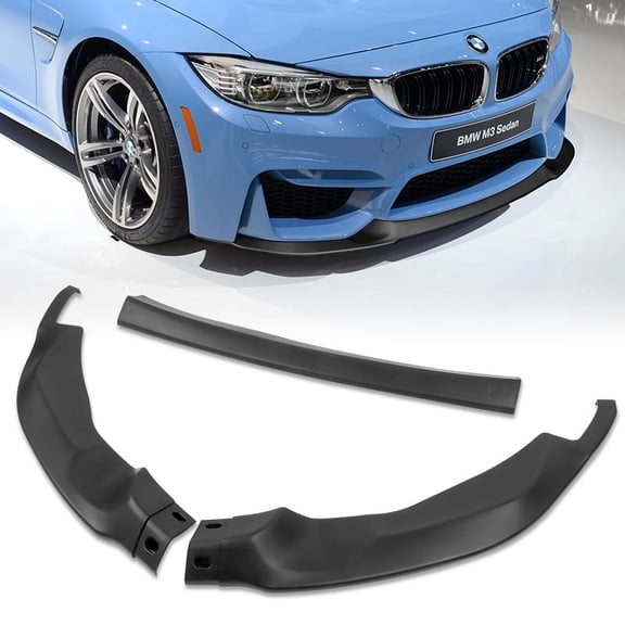 Stay Tuned Performance Front Bumper Spoiler Lip For 2015-2019 BMW F80 F82 F83 M3 M4 GT-Style Matt Black