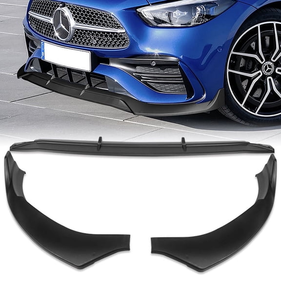 Stay Tuned Performance Front Bumper Spoiler Lip For 2022-2025 Mercedes C-Class W206 AMG Line Matt Black