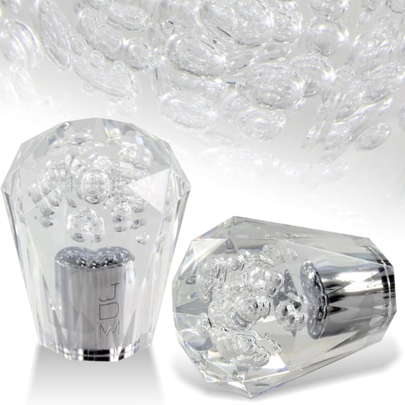 Stay Tuned Performance Universal 60mm Manual Transmission Clear Diamond Crystal Bubble Drift Shift Knob