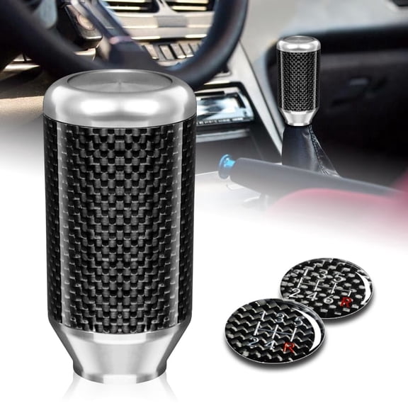 Stay Tuned Performance Universal Red 5/6-Speed Manual Aluminum/Carbon Transmission Shift Shifter Knob