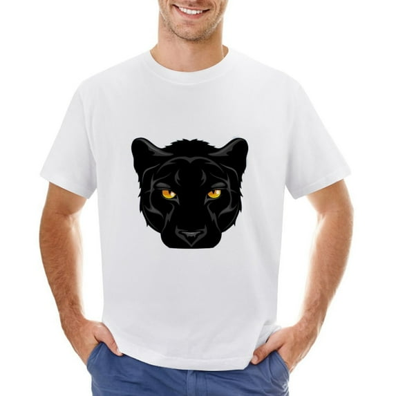 Stay Ture Wild Panthers Men’s Graphic T-shirt Vintage Short Sleeve Sport Tee White 5XL